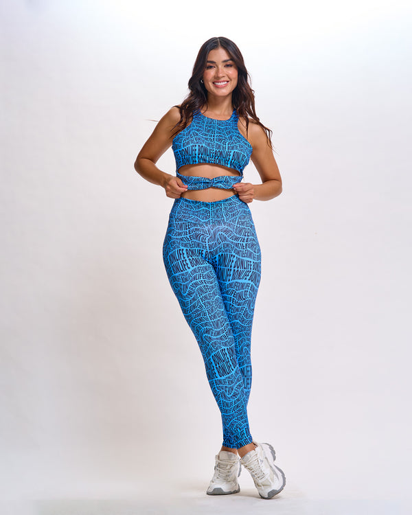 Power Printed Push Up Leggings - 2516