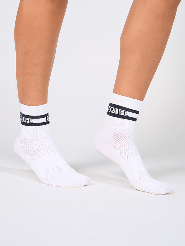 White Cotton Ankle Socks - 5622